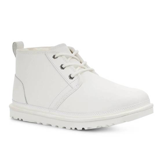 NEW UGG men's neumel leather chukka boot in white leather - Picture 2 of 6